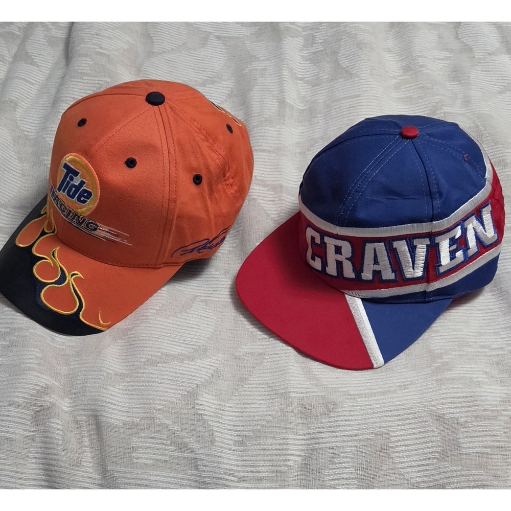 Vintage Ricky Craven #32 & #25 Hats Bundle